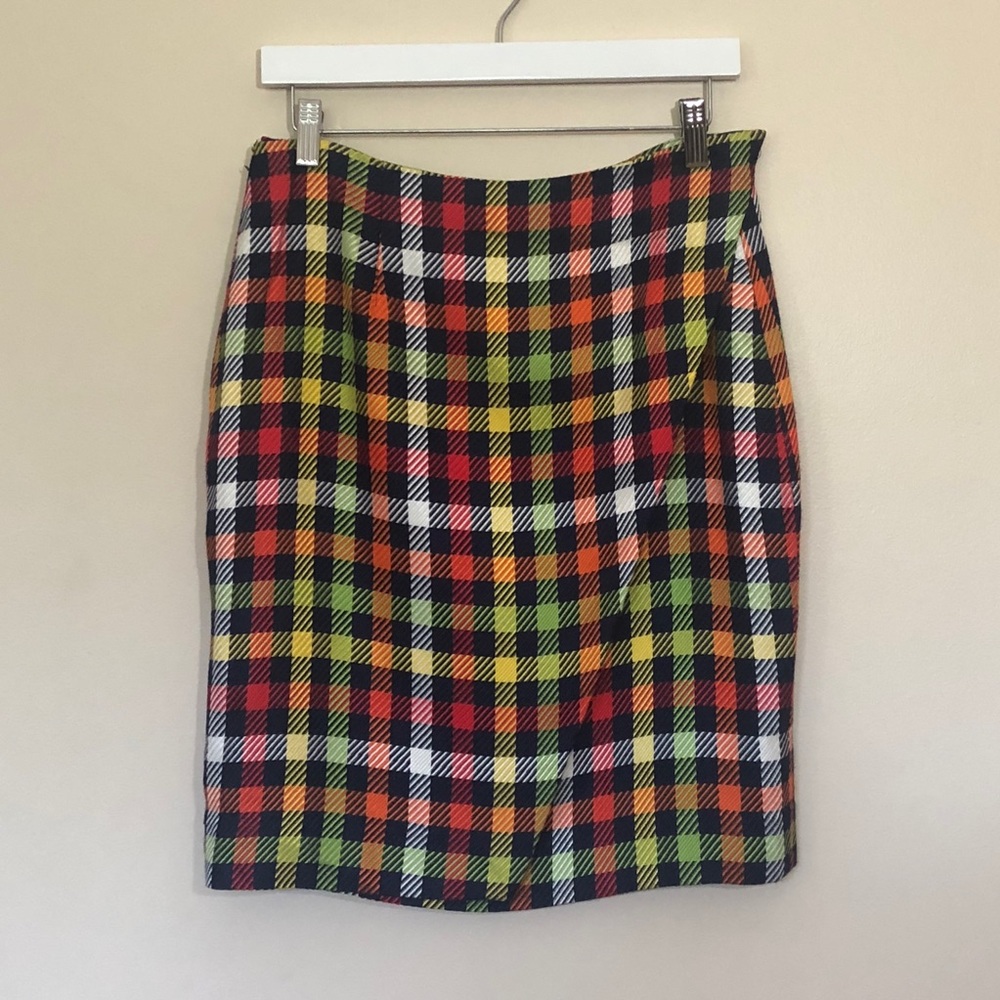 Emanuel Ungaro plaid wrap skirt